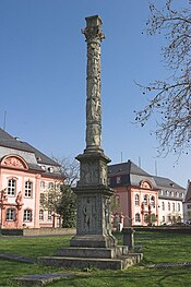 Colonne de Jupiter à l’extérieur de Mayence (reconstruction, l’original se trouve au Musée régional de Mayence)