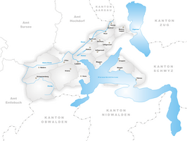 Kaart van Luzern