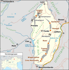 Carte du massif de Non.