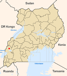 Lage von Kasese innerhalb Ugandas