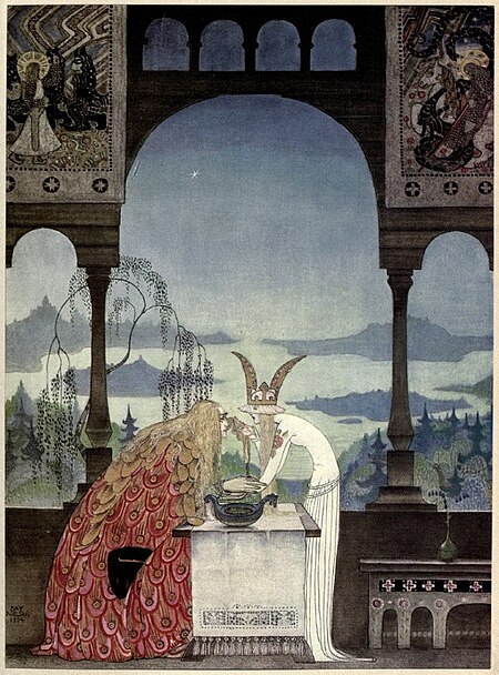 Tập_tin:Kay_Nielsen_-_East_of_the_sun_and_west_of_the_moon_-_the_three_princesses_of_whiteland_-_the_King_went_into_the_Castle_and_at_first_his_Queen_didnt_know_him.jpg