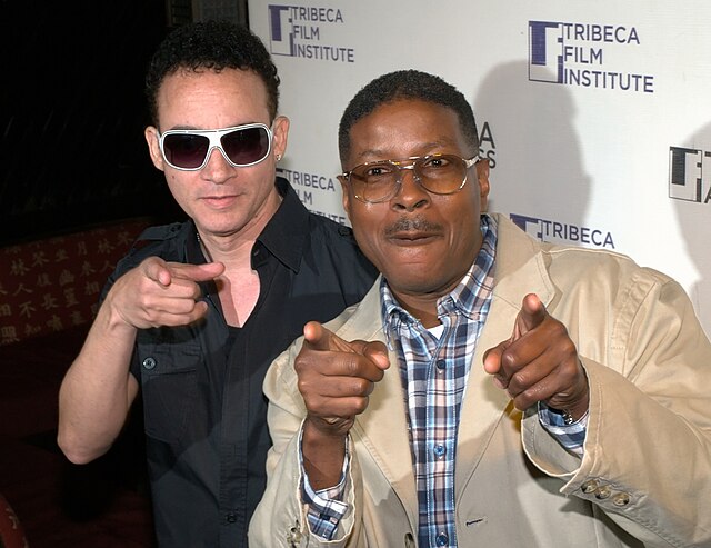 Reid (left) with Christopher Martin at the 2010 Tribeca Film Festival