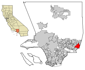 Poziția localității Pomona, California