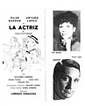 Illustration for Playbill "La Actriz" 1984