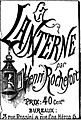 Frontispiz von n.  11 der französischen satirischen Wochenzeitung La Lanterne, 1866