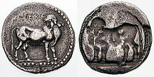Obverse and reverse of a coin from Laüs