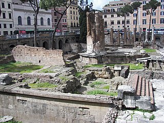 Largo di Torre Argentina Ancient religious monument in Rome, Italy