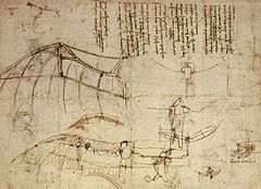 Image 33One of Leonardo's sketches (from History of aviation)