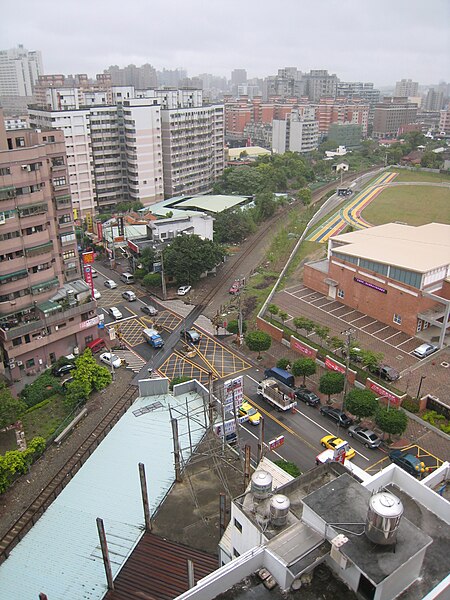 File:Linkou railroad-Taoyuan-Kuaiji Junior High School.jpg