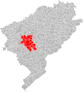 Localização da Comunidade de Municípios do Pays d'Ornans