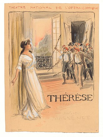 Arbell reprising the title role of Jules Massenet's Therese (which she created) for the 1911 Paris premiere. Lucy Arbell in Massenet's Therese.jpg