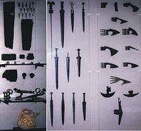 Quiver-cases, swords and spiked and halberd-axes, Louvre