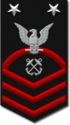 Rate insignia for a master chief boatswain's mate