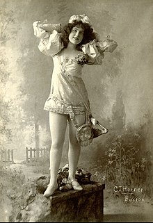 Lessing as Jack Hubbard in Jack and the Beanstalk at the Boston Museum (1898)