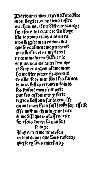 File:Maistre Pierre Pathelin, reproduction en facsimilé de 1485, Le Roy, 1907, page 079 n&b.png