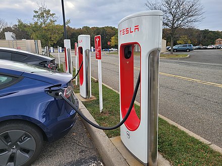 Supercharger station in Menlo Park, New Jersey