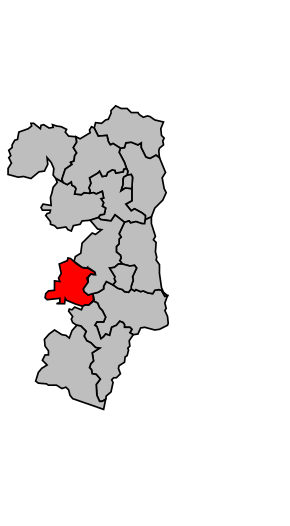 Kanton na mapě arrondissementu Fougères-Vitré