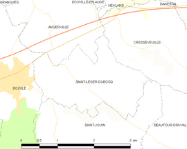 Mapa obce Saint-Léger-Dubosq