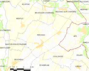 Poziția localității Pérignac