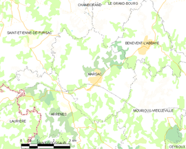 Mapa obce Marsac
