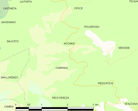 Mapa obce Nocario