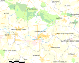 Mapa obce Châteaubourg