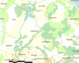 Mapa obce Charézier