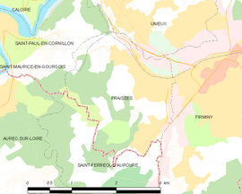 Mapa obce Fraisses