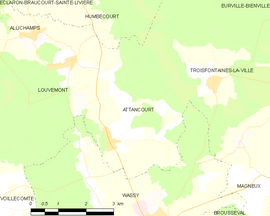 Mapa obce Attancourt