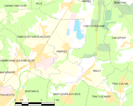 Mapa obce Pimprez