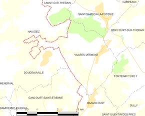 Poziția localității Villers-Vermont