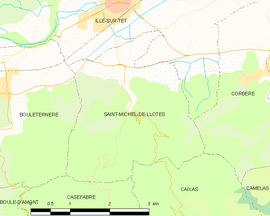 Mapa obce Saint-Michel-de-Llotes