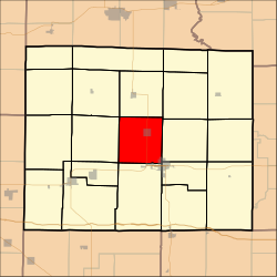 Lamard Township, Wayne County, Illinois.svg'yi vurgulayan harita