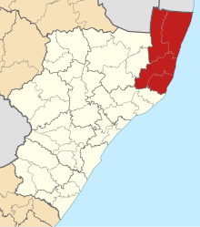 UMkhanyakude District Municipality Map of KwaZulu-Natal with Umkhanyakude highlighted.svg