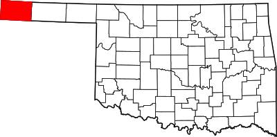 Locatie van Cimarron County in Oklahoma