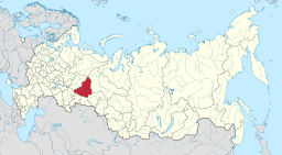Sverdlovsk oblasts beliggenhed i Den Russiske Føderation
