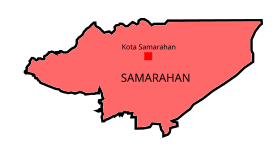 Localisation de District de Samarahan