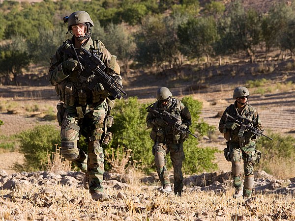 Marines on patrol during the multi-day Operation Ghat Mahay in the vicinity of Kakarak, Uruzgan in 2009