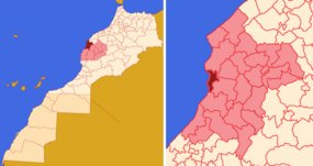 Localização do município em Marrocos e na província de Safim.