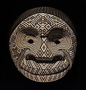 Mask used in folk ritual Kamentsa of Chaquiras people in Colombia