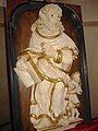 Kanzeltafelartefakt Matthäus mit dem Kind der Dorfkirche Birkholz Bernau bei Berlin. Kanzel 1681 von Eleonora Freifrau von Pölnitz gestiftet