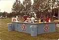 Members of the Lions Club running a food stall in Centennial Park, Deseronto, Ontario, for the Quinte Classic boat races on June 22nd, 1980. The women are- Rose Lawlor, Joan Gordanier and Raylene (16645141135).jpg