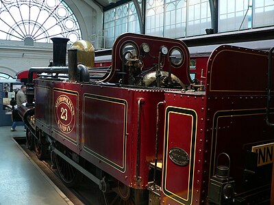 Locomotive à vapeur du métro de Londres.