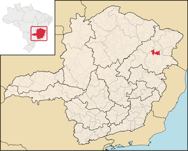 Localização de Caraí em Minas Gerais