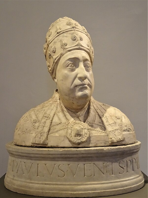 Contemporary bust of Paul II by Mino da Fiesole, now in the Palazzo Venezia