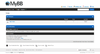 <span class="mw-page-title-main">MyBB</span> Open-source forum software
