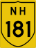 National Highway 181 marker