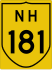 National Highway 181 marker