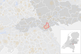 Locatie van de gemeente Nijmegen (gemeentegrenzen CBS 2016)