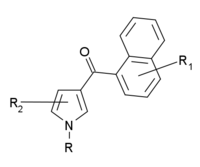 Naphthoylpyrroles, where R, R1 and R2 are as defined in the statute Naphthoylpyrrole structure general.png